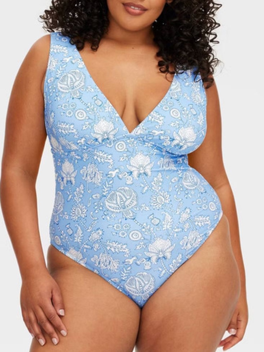 NWT Roller Rabbit Target Blue and White One Piece Bathing Suit Size L12-14